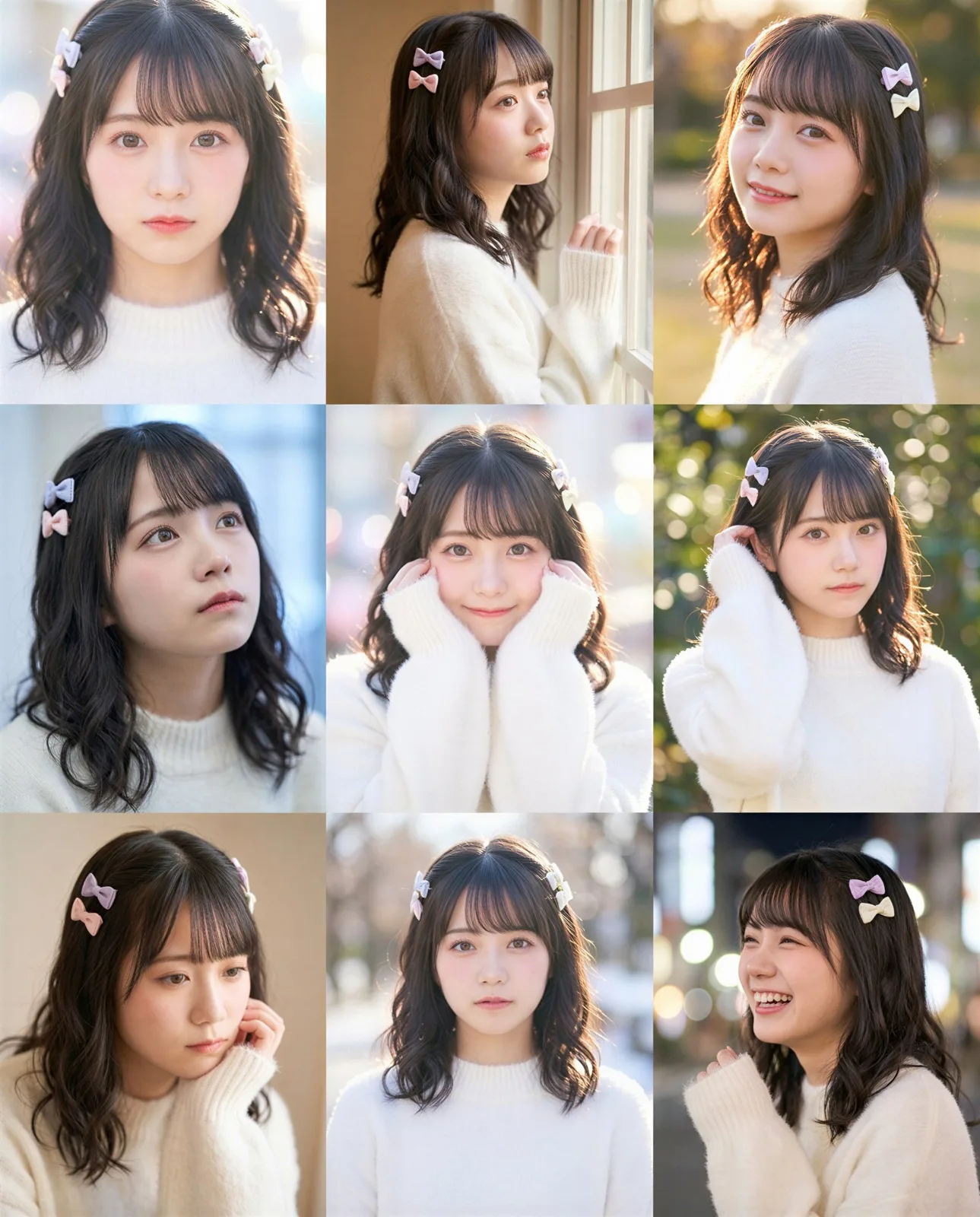 3x3的网格特写照片 — After