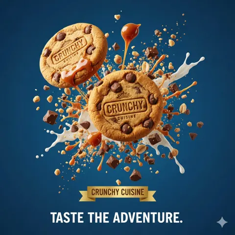 Floating chocolate cookies