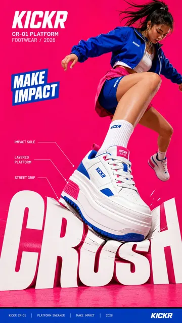 Bold editorial campaign poster dynamic typography