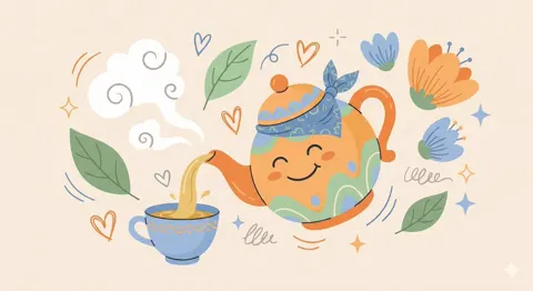 Whimsical flat illustration