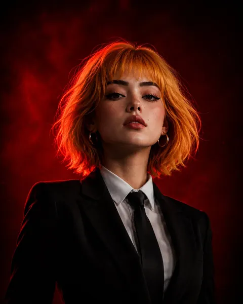 Cinematic luxury girl boss portrait