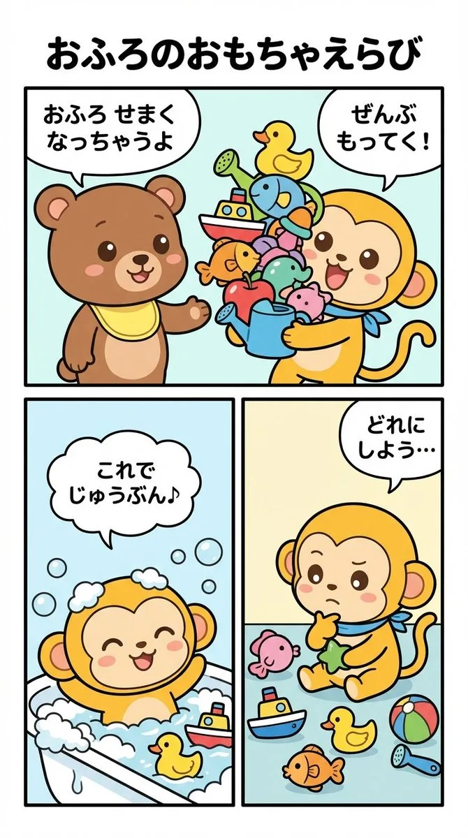Picking cute bath toys — After
