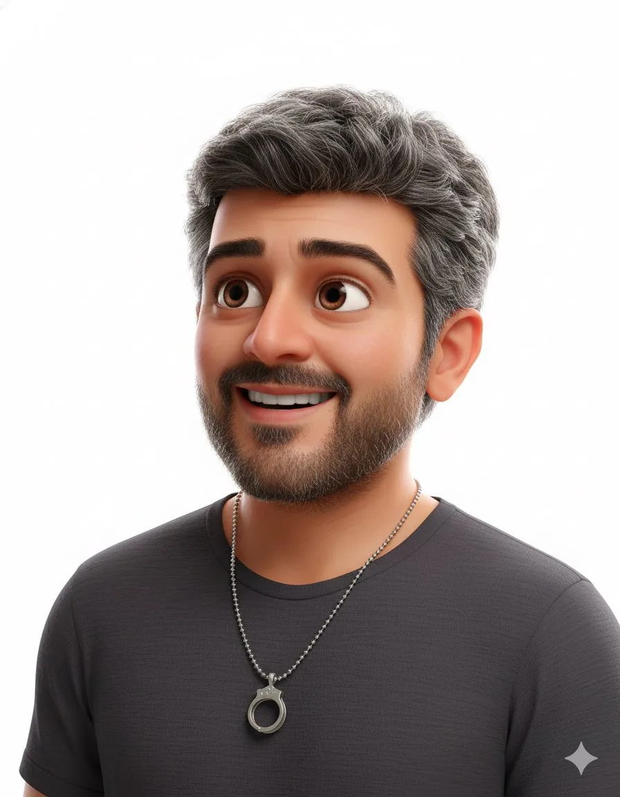 Cheerful pixar style 3d portrait — Sonra