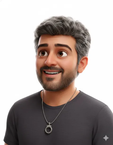 Cheerful pixar style 3d portrait