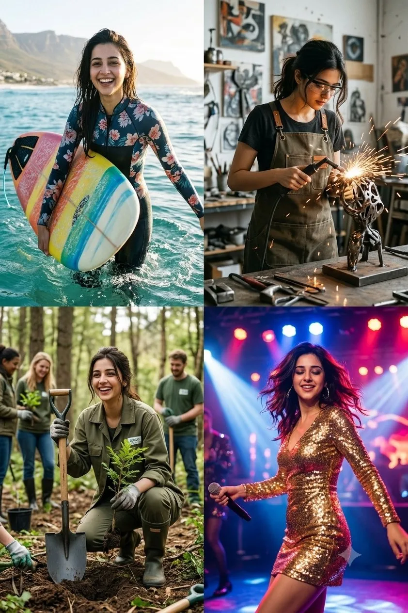 Multi role woman lifestyle collage — Sonra