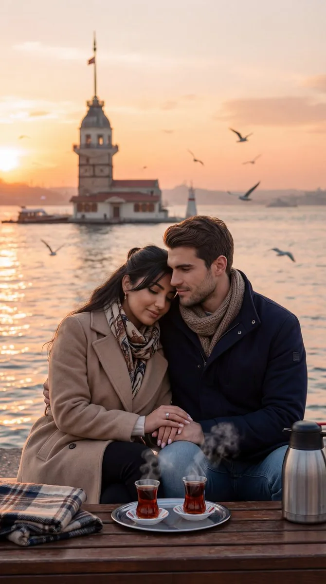 Istanbul sunset seaside romance — Sonra