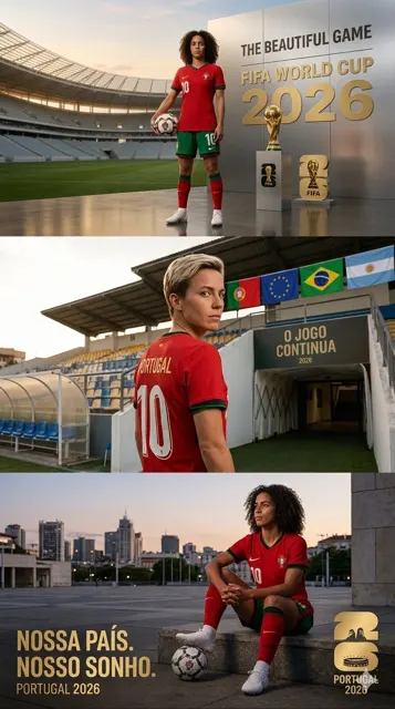 2026 fifa world cup portugal women soccer poster