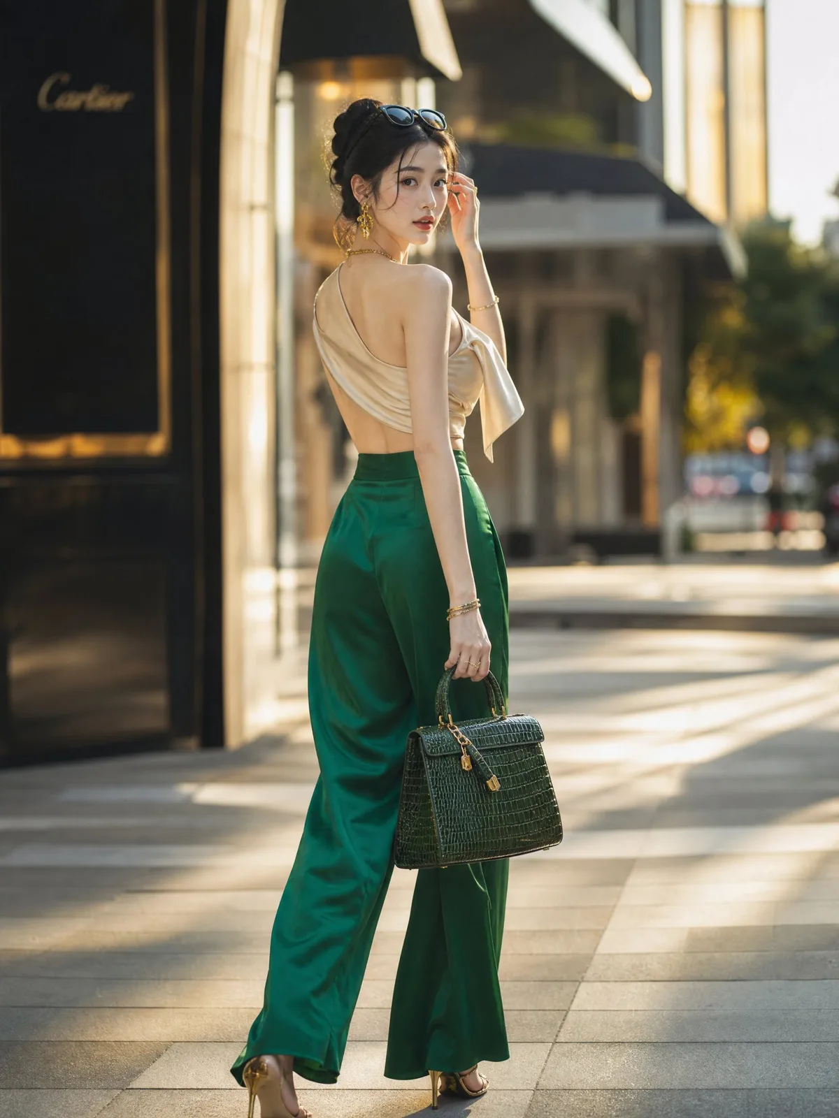 Beautiful korean actress luxury street photography — After
