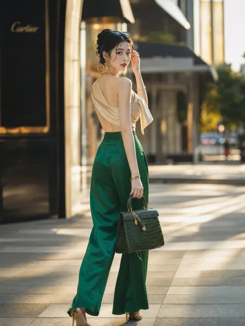 Beautiful korean actress luxury street photography