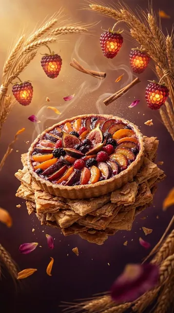 Dreamy orchard floating tart
