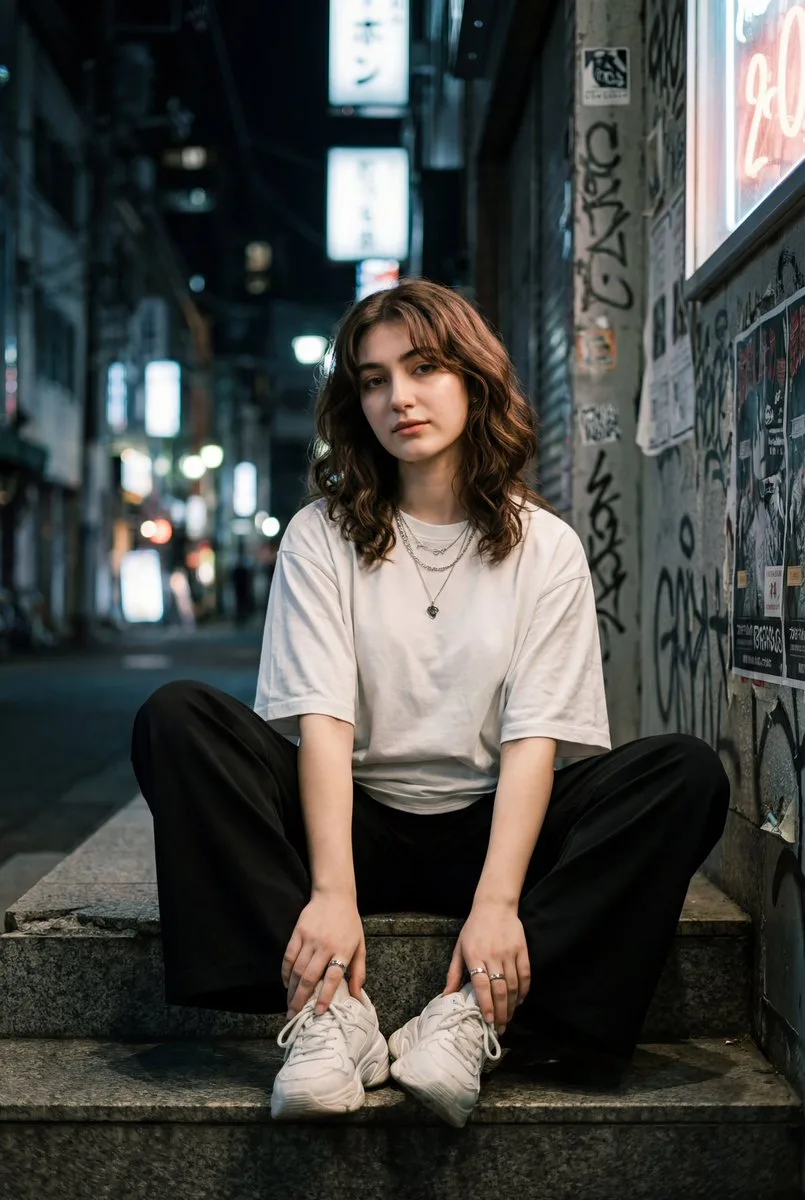 Moody alley street fashion — After