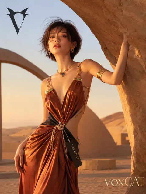 Desert high fashion magazine cover