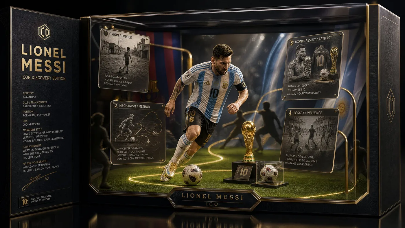Football legend icon discovery edition luxury diorama — Sonra