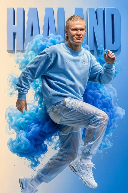 Ultra premium sportswear football star smoke effect