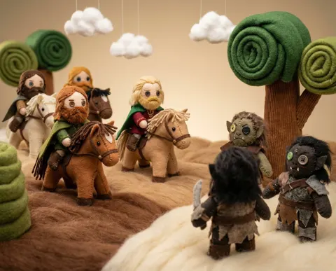 Felt fabric forest fairy tale