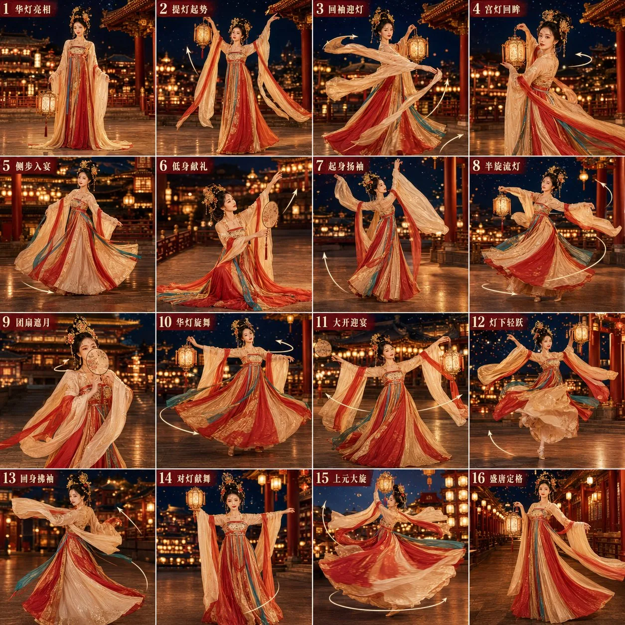 Tang dynasty lantern festival court dance storyboard — After