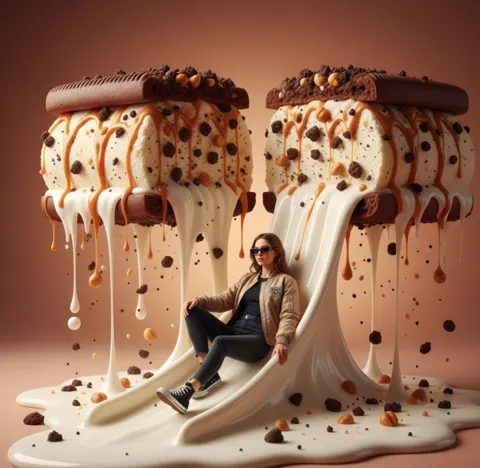 Surreal dessert fantasy slide