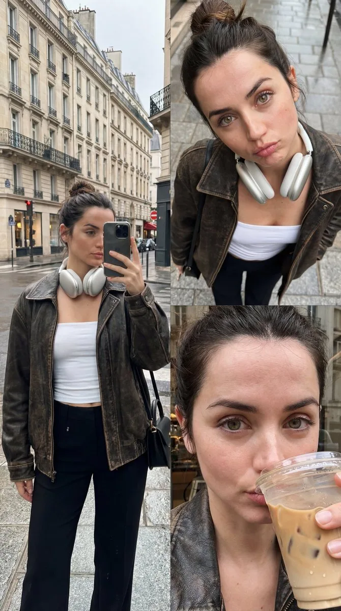 Ana street triptych selfie — Sonra