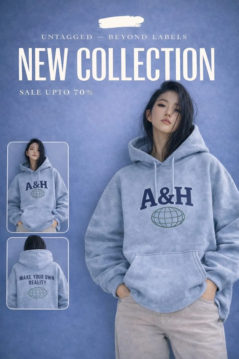 Minimalist blue fashion poster — After