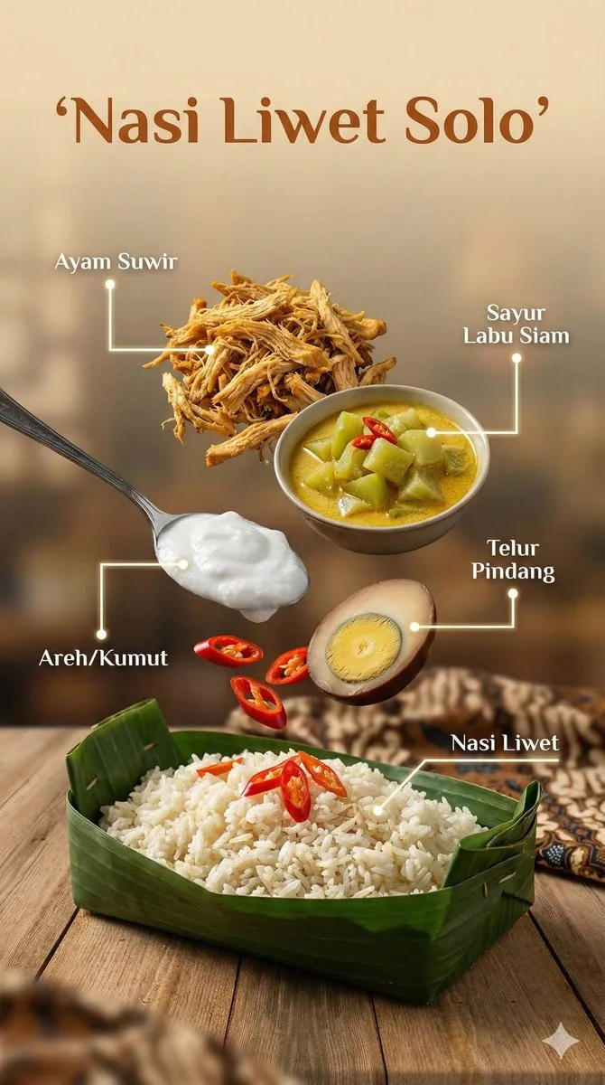 Floating indonesian food poster — After