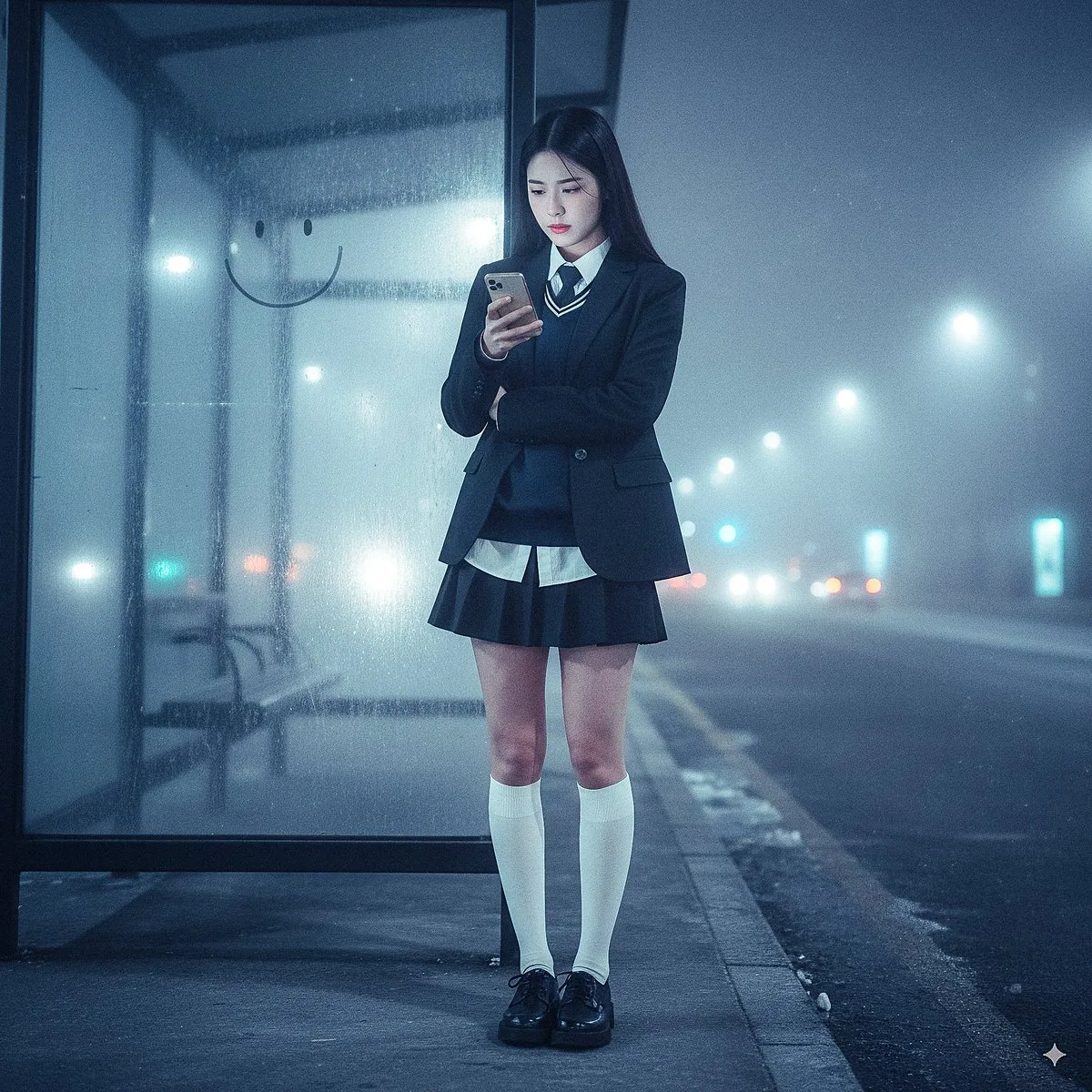 全身夜景肖像 — After