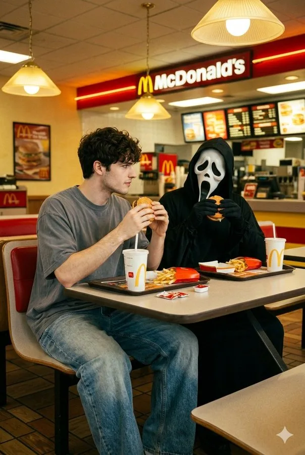 90s ghostface mcdonalds moment — Sonra