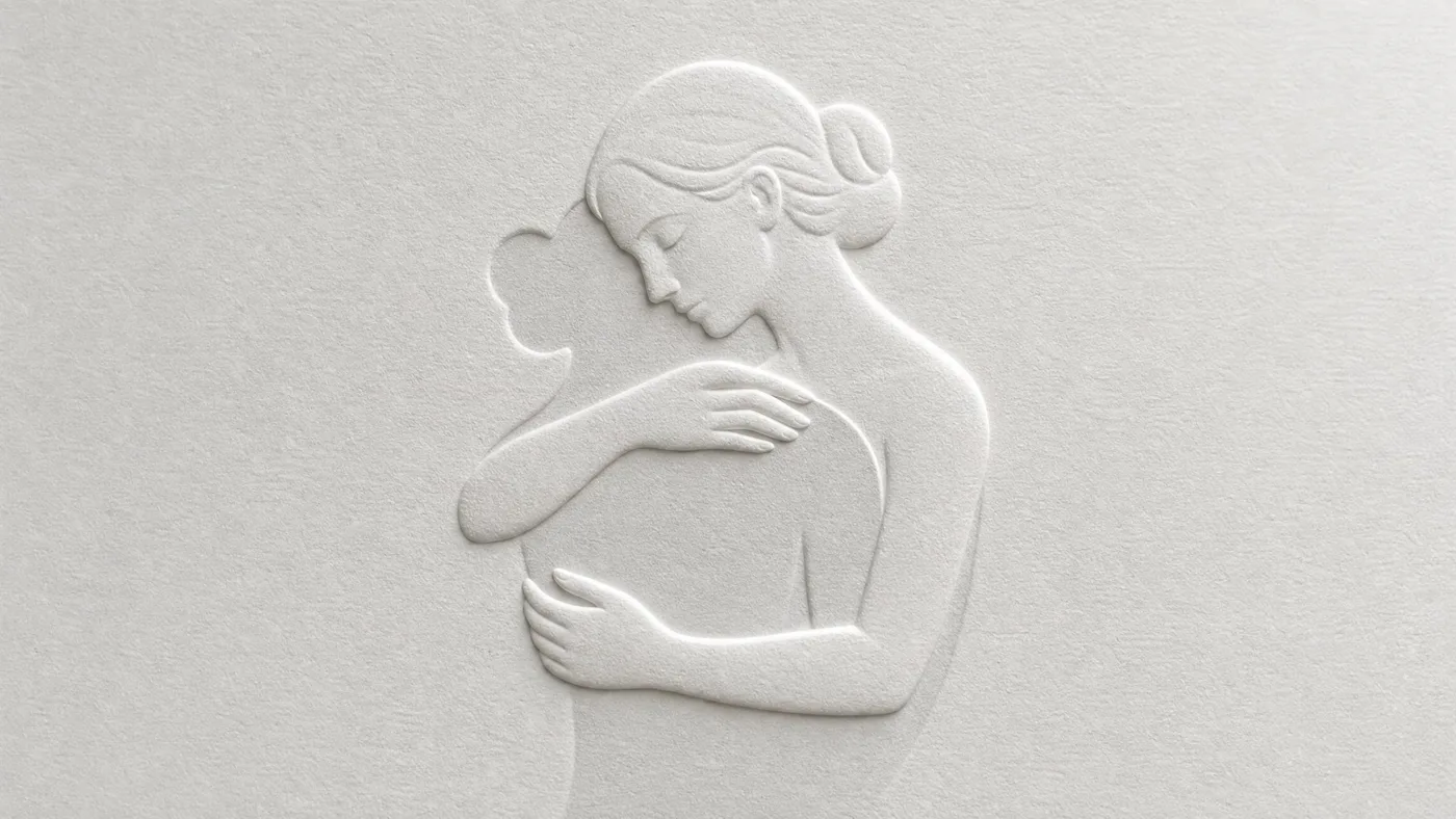Blind embossed paper artwork minimalism — Sonra