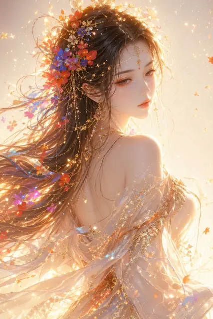Oriental fantasy ethereal goddess