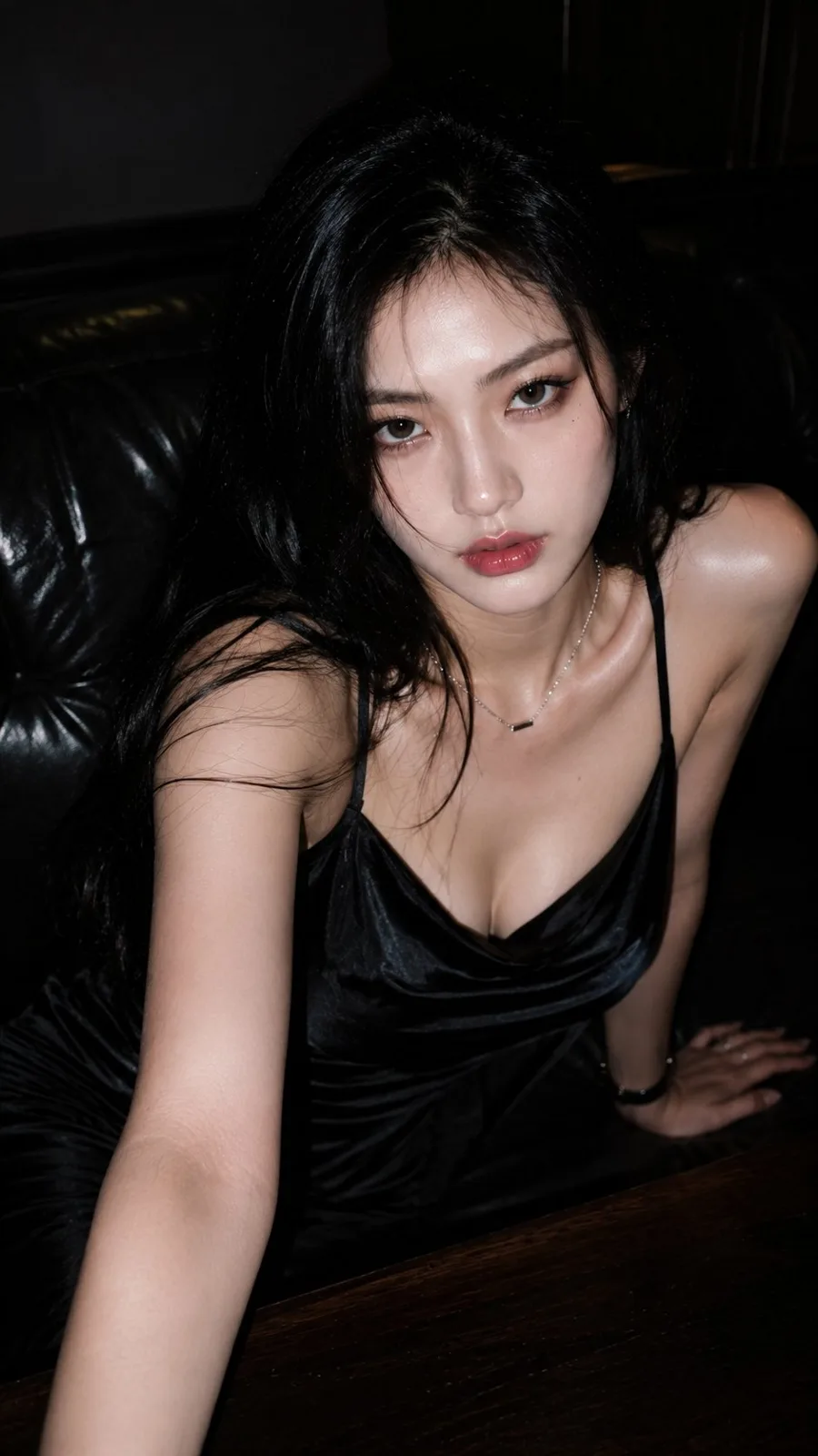 Ccd direct flash night interior cat style makeup — After