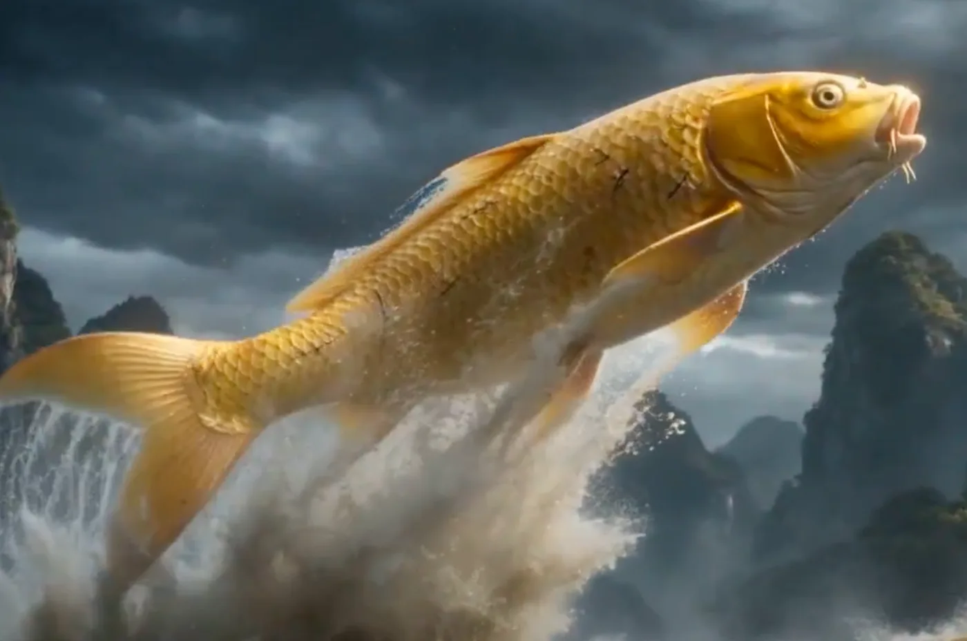Koi leap dragon gate epic movie — After