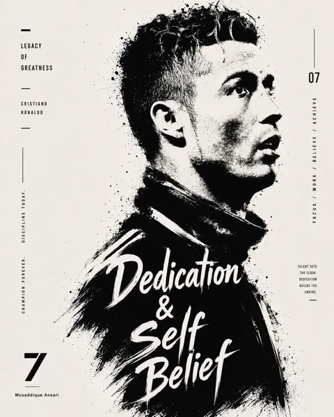 High contrast black white typographic editorial poster