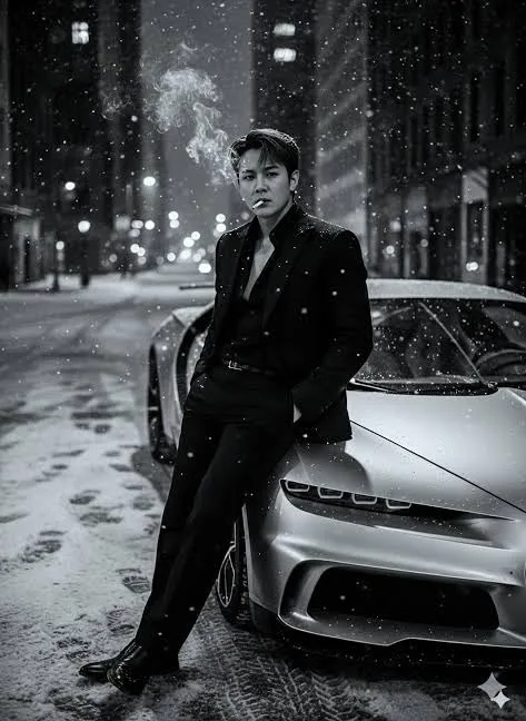 Snowy night cool gentleman — After