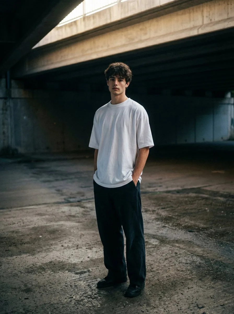 Moody concrete portrait — Sonra
