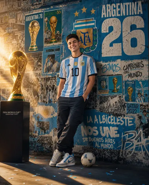 Ultra realistic argentina 26 sports advertising poster