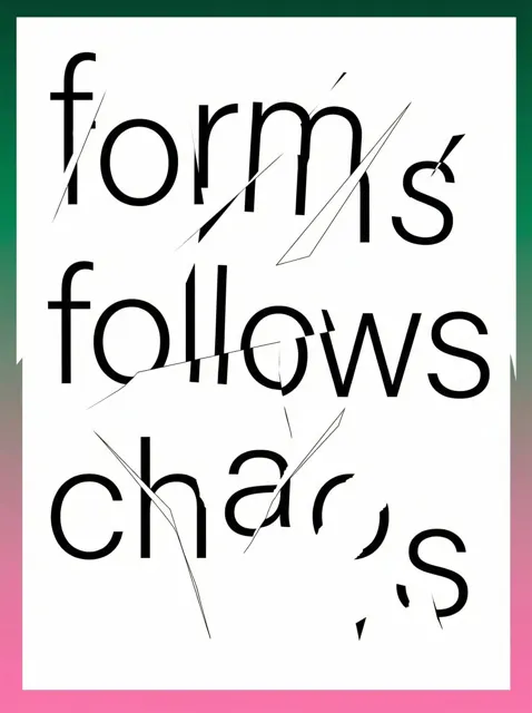 Avant garde broken typography poster
