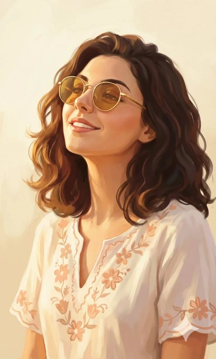 Golden hour vintage girl — Sonra