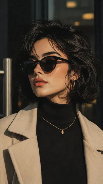 Cinematic urban fashion woman portrait
