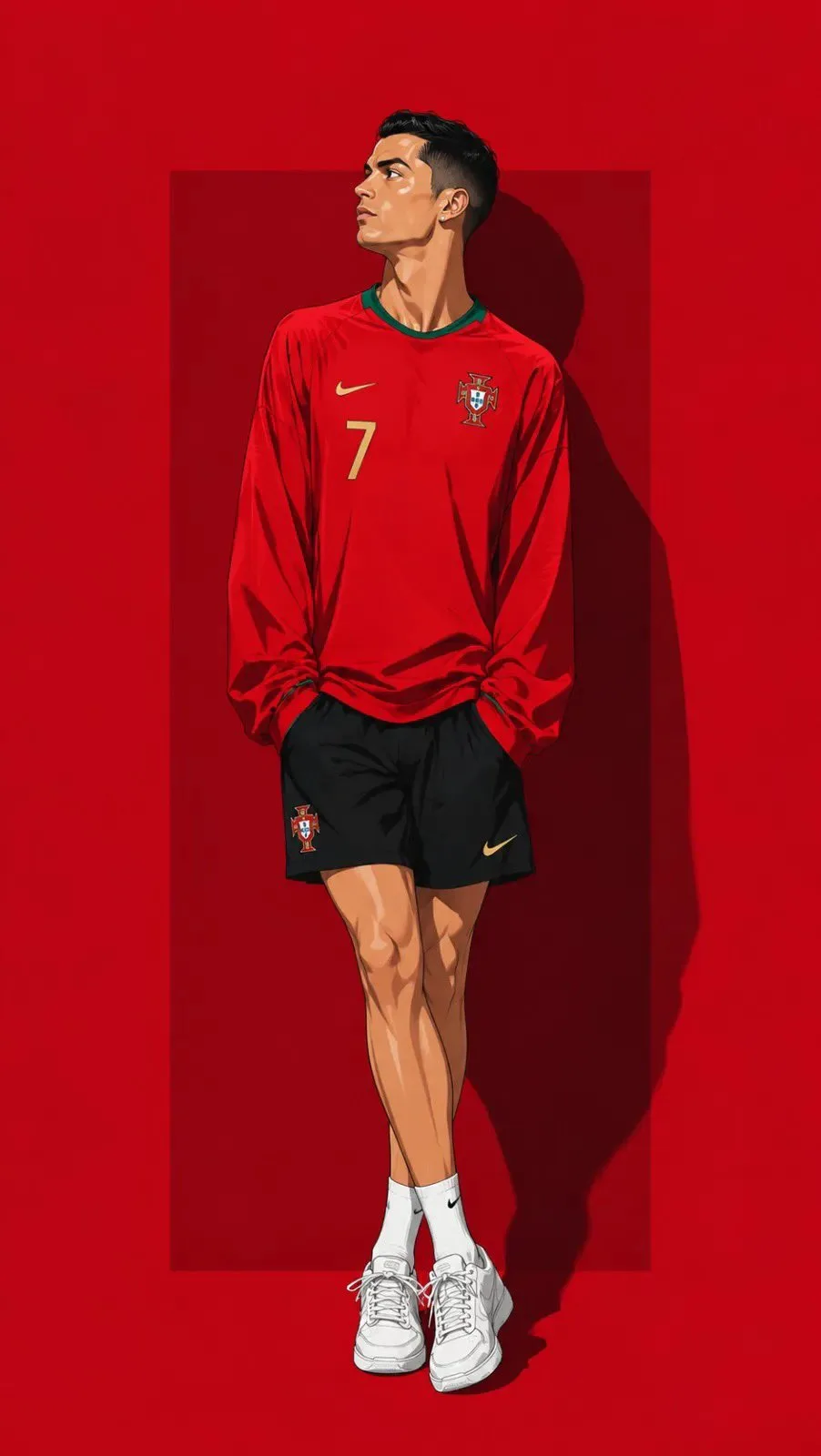 Contemporary anime soccer player fashion illustration — After