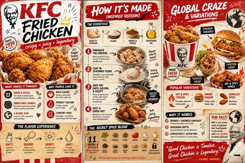 Colorful creative zine about kfc