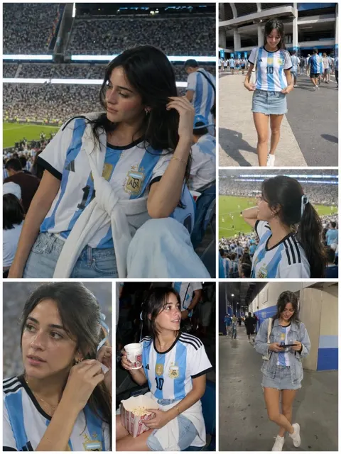 Argentina fan stadium lifestyle collage