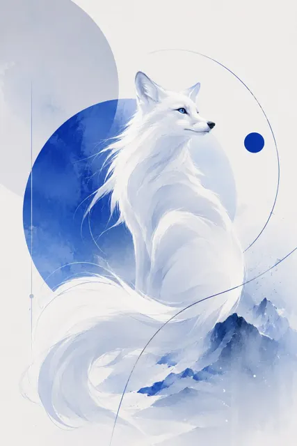 Minimalist modern editorial style blue illustration