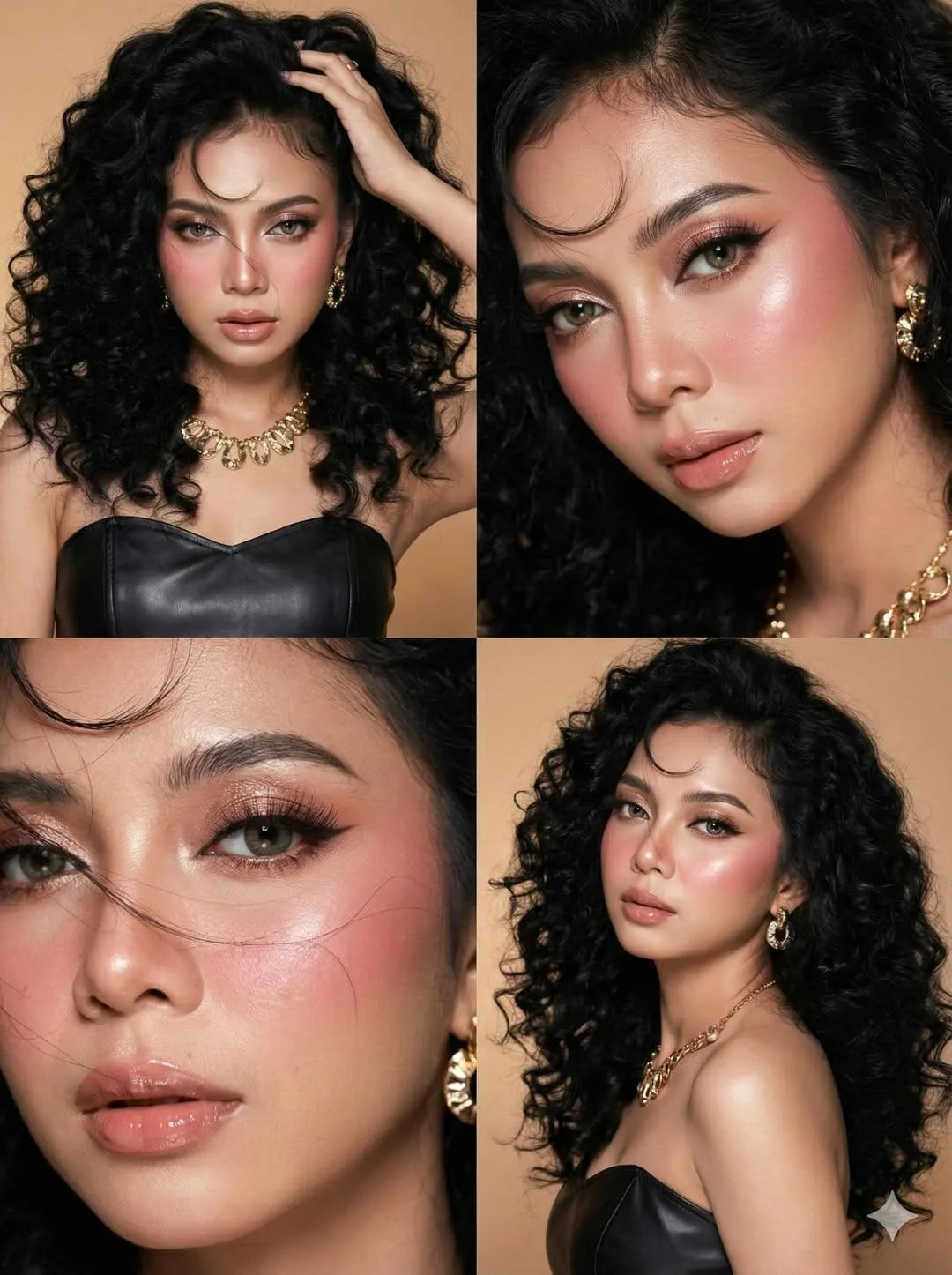 Four frame curly beauty — Sonra