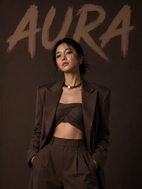 Ultra realistic editorial fashion portrait luxury campaign