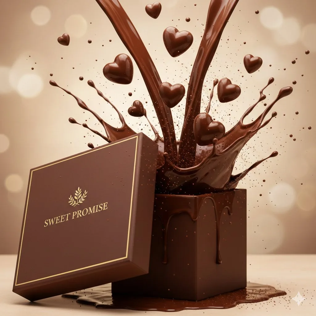 Silky chocolate splash ad — After