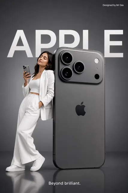 Minimalist commercial oversized product advertisement