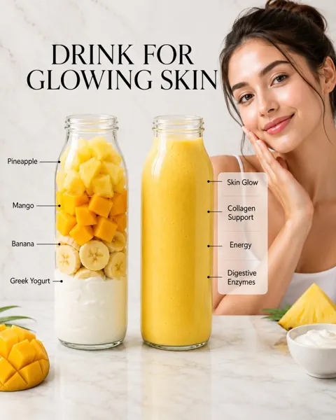 Minimalist luxury wellness detox drink poster