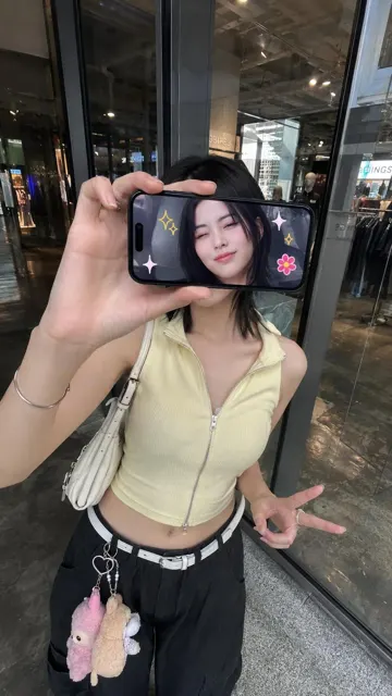 Ultra realistic iphone portrait phone screen face
