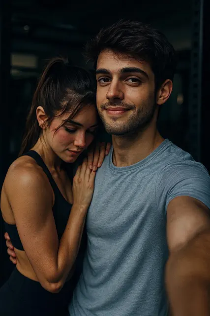 Gym Photo AI Prompt – Cinematic Couple Fitness Portrait (ChatGPT - Nano Banana Gym Photo Editing)