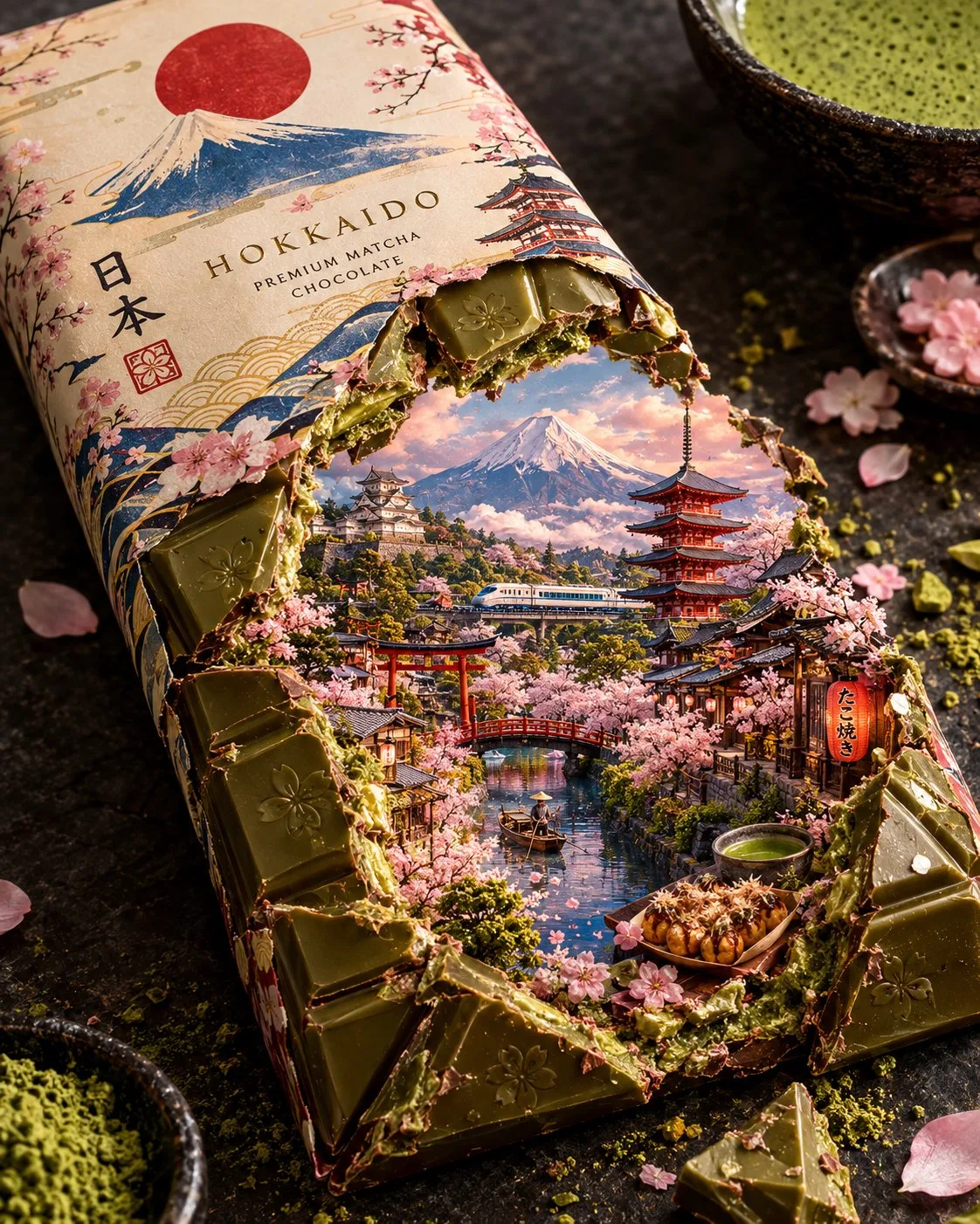 Luxury country chocolate bar miniature art — Sonra
