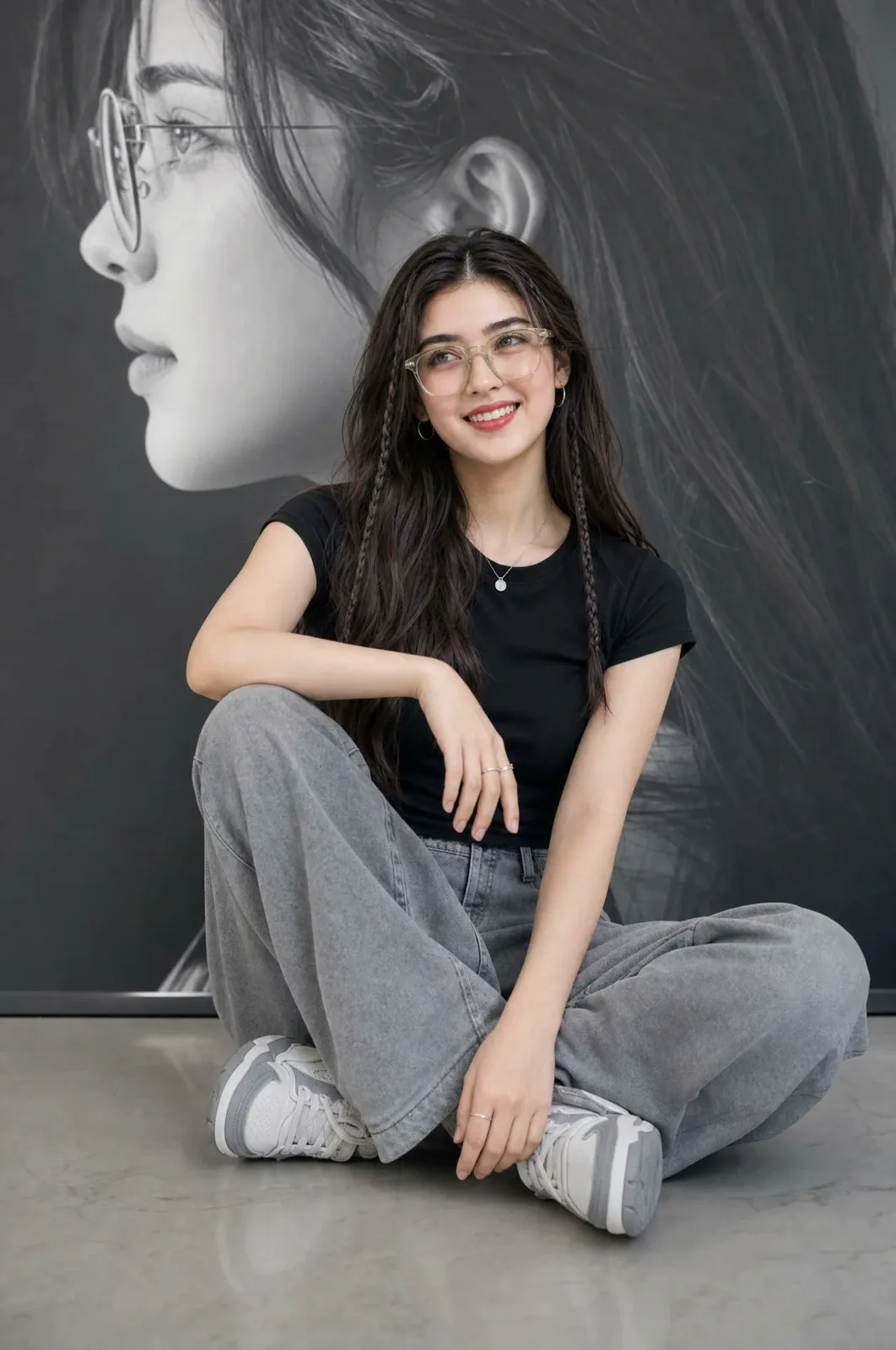 Ultra realistic netflix style urban studio fashion portrait — After